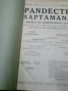 PANDECTELE SAPTAMANALE - 1938