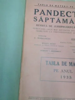 PANDECTELE SAPTAMANALE - 1935