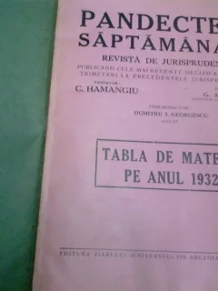 PANDECTELE SAPTAMANALE - 1932