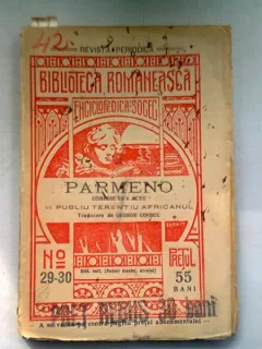 PARMENO - PUBLIU TERENTIU AFRICANUL   (COMEDIE IN 5 ACTE)
