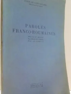 PAROLES FRANCO-ROUMAINES - COMTE DE SAINT AULAIRE  (CARTE IN LIMBA FRANCEZA)