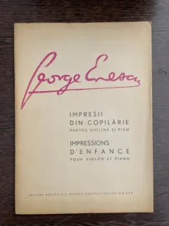 Partitura George Enescu Impresii din copilarie pentru violina si pian (roman-francez)