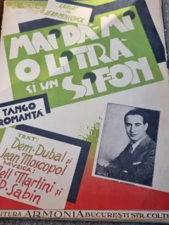 Partitura: "Mai da-mi o Litra si un Sifon"
