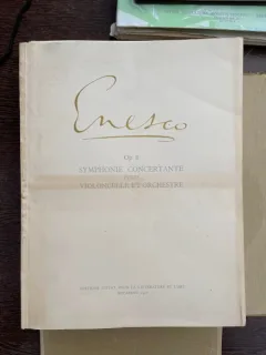 Partituri Enesco Op 8 Syphone Concertante pour violoncelle et orchestre