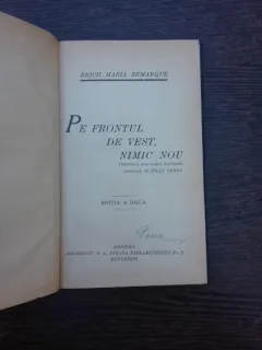 Pe frontul de vest nimic nou - Erich Maria Remarque  editia II-a