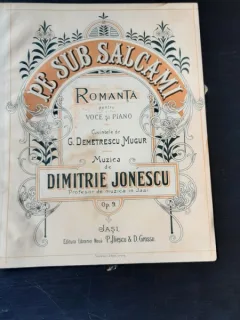 PE SUB SALCAMI, ROMANTA PENTRU VOCE SI PIANO, TEXT SI PARTITURA
