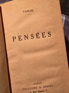 Pensees, Pascal