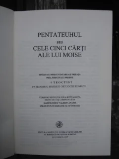 PENTATEUHUL SAU CELE CINCI CARTI ALE LUI MOISE