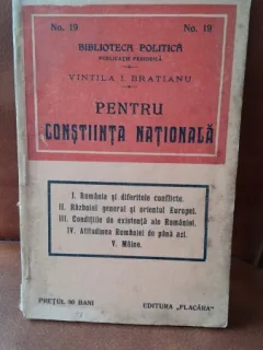 Pentru constiinta nationala - Vintila I. Bratianu