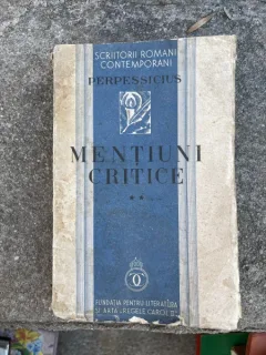 Perpessicius - Mentiuni critice (1934, volumul 2)