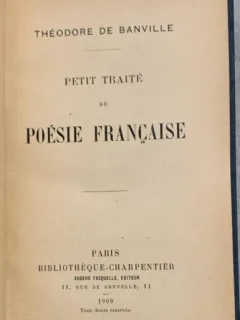 Petit traite de poesie francaise - Theodore de Banville