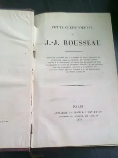 Petits Chefs D'oeuvre, J.J.. Rousseau