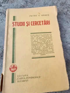 Studii si cercetari - Petre V. Hanes
