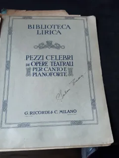 PEZZI CELEBRIDI OPERE TEATRALI PER CANTO E PIANOFORTE, MARIA DI ROHAN, ARIA BELLA E DI SOL VESTITA - G. DONIZETTI (CU SEMNATURA BARITONULUI SERBAN TASSIAN)