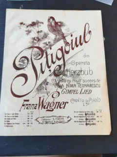 PITIGOIUL, DIN OPERETA HERZBUB - FRANZ WAGNER PARTITURA SI TEXT