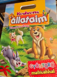 Planse de colorat cu animalele mele preferate (carte in limba maghiara)