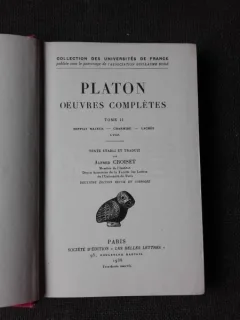 PLATON, OEUVRES COMPLETES, VOL.II, DETALII OPERE IN FOTO CUPRINS  (CARTE IN LIMBA GREACA, CU EXPLICATII IN FRANCEZA(