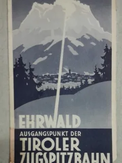 Pliant Tirol, Ehrwald, punc de plecare a caii ferate bavareze Zugspitze