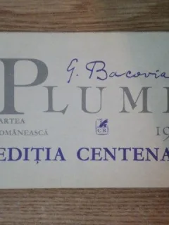 PLUMB - GEORGE BACOVIA   EDITIE CENTENARA 1981