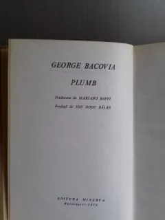 PLUMB - GEORGE BACOVIA editie bilingava rpmana portugheza