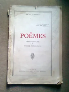 POEMES   MICHEL EMINESCO - VERSIUNE IN LIMBA FRANCEZA DE PIERE NICOLESCO