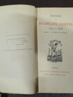 Poesies 1874-1978 - Francois Coppee