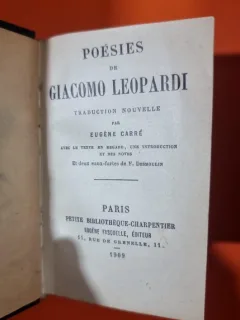 Poesies - Giacomo Leopardi