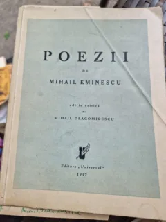 Poezii - Mihail Eminescu editie critica de Mihail Dragomirescu, cu adnotari si ciorne scrise de mana de  Ș.Cioculescu