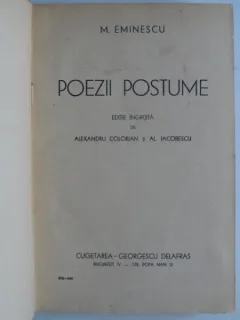 Poezii Postume, Mihai Eminescu