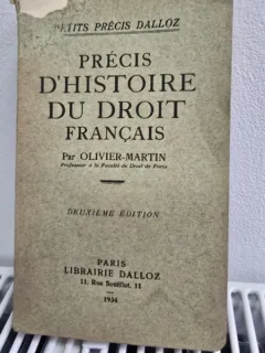 Precis d histoire du droit francais - Olivier Martin
