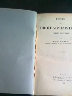 PRECIS DE DROIT ADMINISTRATIF - ROGER BONNARD