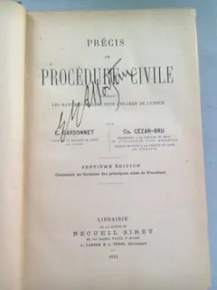 PRECIS DE PROCEDURE CIVILE - E. GARSONNET