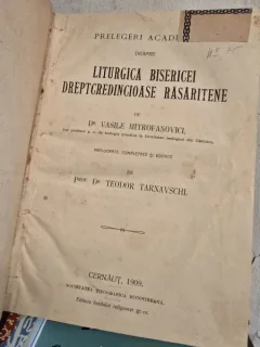 PRELEGERI ACADEMICE DESPRE LITURGICA BISERICII DREPTCREDINCIOASE RASARITENE.-prof.dr.Vasile MitrofanovicI