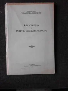 PRESCRIPTIA IN DREPTUL BISERICESC ORTODOX - GHEORGHE CRONT