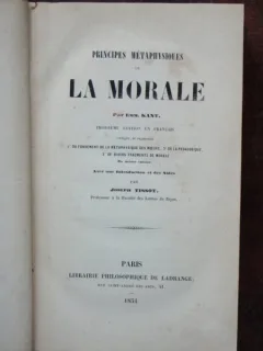 PRINCIPES METAPHYSIQUE DE LA MORALE - EMM KANT