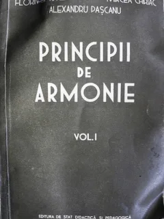 PRINCIPII DE ARMONIE, VOL. I, FLORIN EFTIMESCU, MIRCEA CHIRIAC, ALEXANDRU PASCANU