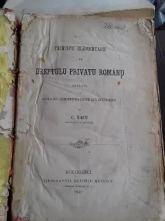 PRINCIPII ELEMENTARE DE DREPTULU PRIVATU ROMANU - C. NACU