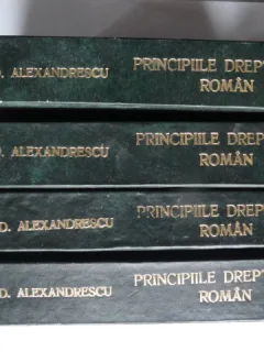 Principiile dreptului roman - D. Alexandrescu  Vol. 1-4