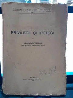 PRIVILEGII SI IPOTECI - ALEXANDRU CERBAN