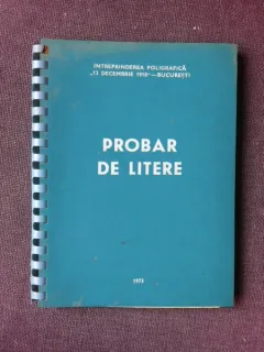 PROBAR DE LITERE, 1973