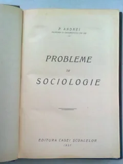 PROBLEME DE SOCIOLOGIE - P. ANDREI