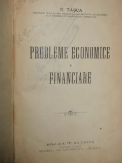 PROBLEME ECONOMICE SI FINANCIARE - G. TASCA