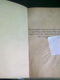 PROCESUL BANDEI SUBVERSIVE TERORISTE IN FRUNTE CU SPIRU BLANARU