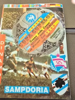 Program meci fotbal Dinamo-Sampdoria Coppa delle Coppe 1988-1989