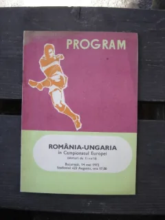 PROGRAM MECI ROMANIA UNGARIA 1972 (MECI DE FOTBAL)
