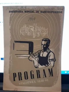 Program stagiunea 1948-49 Societatea Romana de Radiodifuziune