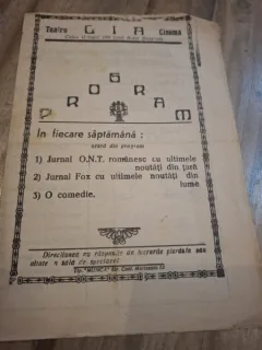 Program Teatru Cinema Gia