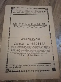 Program Teatru Unic Cinema