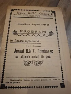 Program Teatru Unic Cinema
