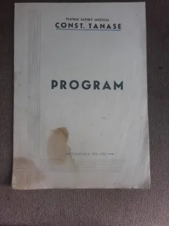 Program teatrul satiric muzical Costantin Tanase, stagiunea 1956-1957